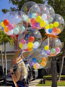 Helium Bubble Balloons Bouquet in Miami image 6