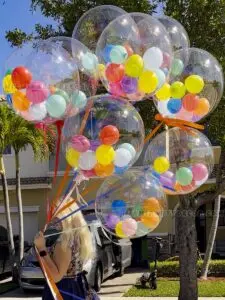 Helium Bubble Balloons Bouquet in Miami image 6