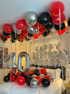 Hotel Room Birthday Decorations in Miami for a 40th image 1