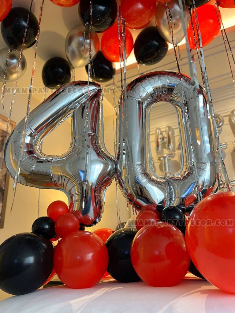 Hotel Room Birthday Decorations in Miami for a 40th image 3