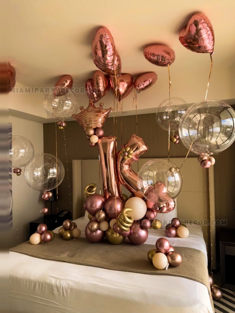 Hotel Room Decoration For Birthday in Miami image 5