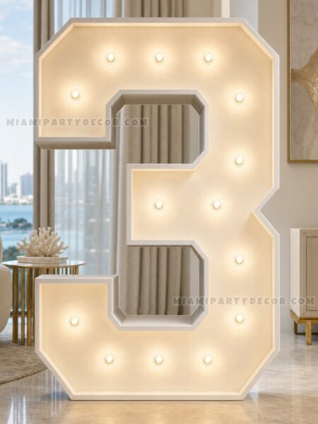 4FT light up marquee number 3