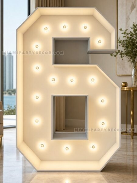 4FT light up marquee number 6