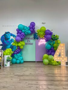 Monster Inc Happy Birthday Backdrop in Miami image 1