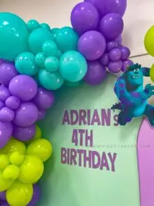 Monster Inc Happy Birthday Backdrop in Miami image 2