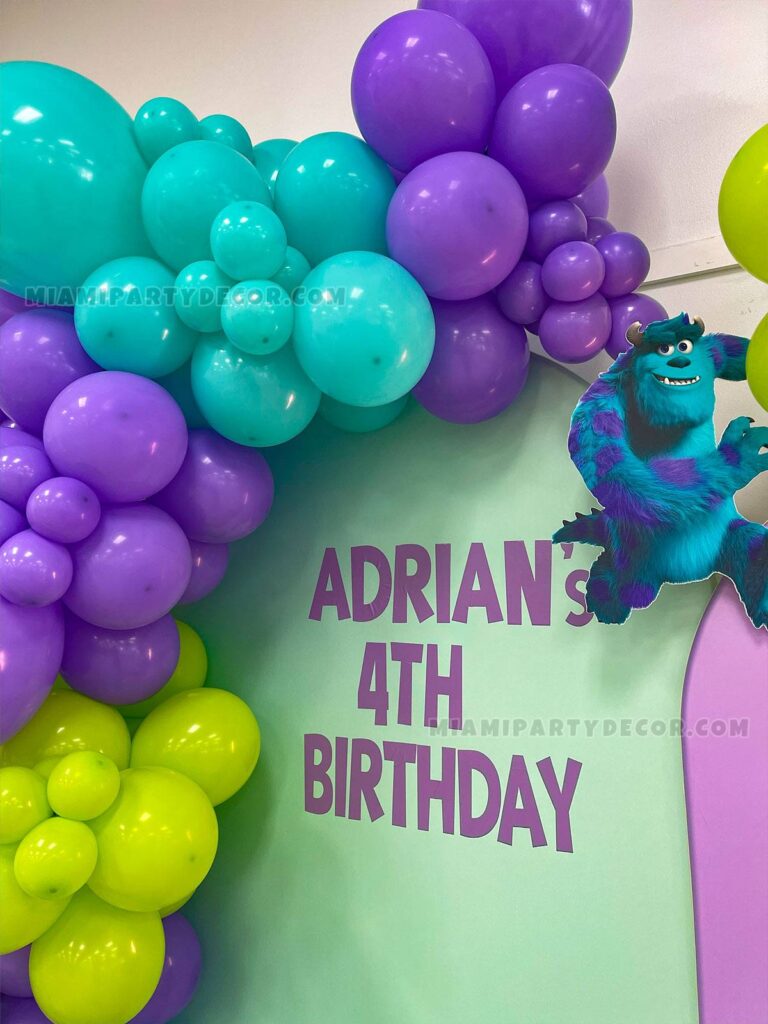 Monster Inc Happy Birthday Backdrop in Miami image 2