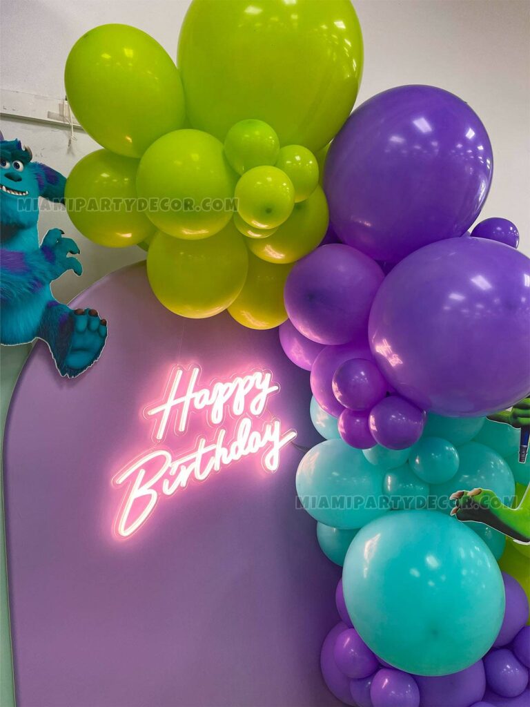 Monster Inc Happy Birthday Backdrop in Miami image 3