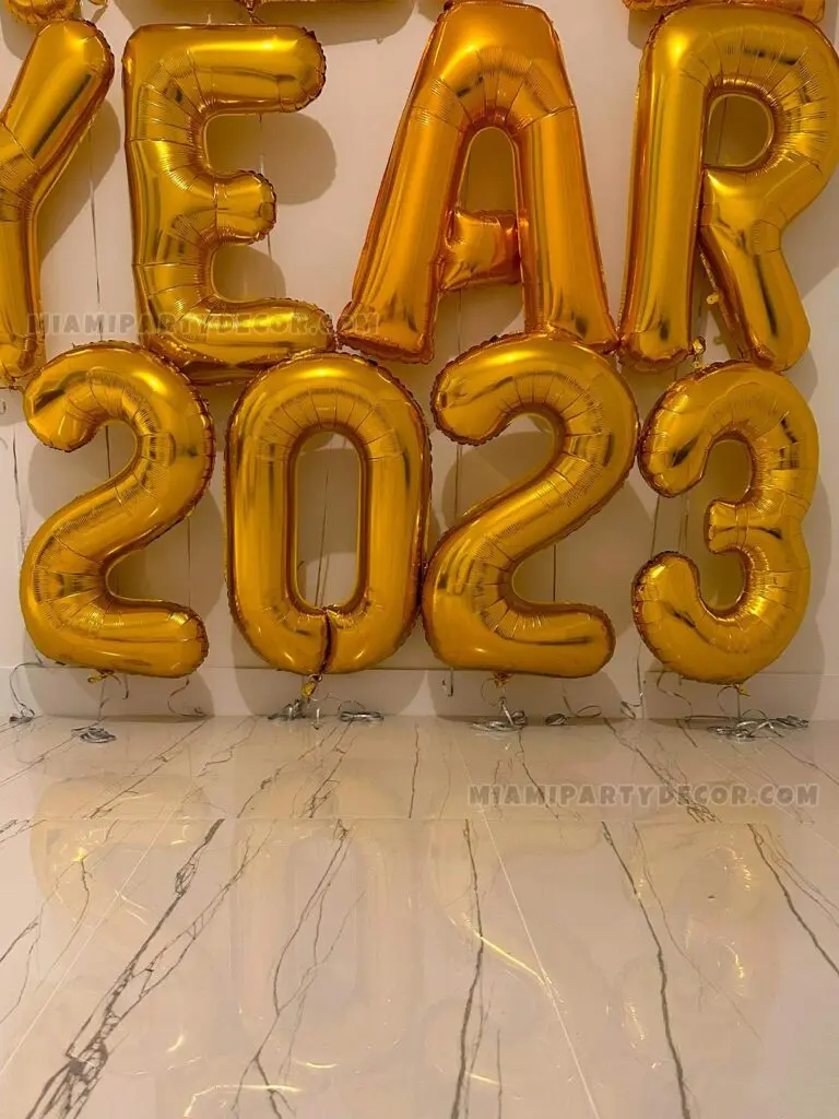 New Year’s Vibe Balloon Wall in Miami image 6