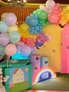 Peppa Pig Birthday Backdrop Decorations in Miami image 2