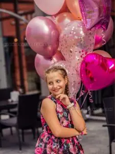 Pink Helium Balloon Bouquet for Birthdays in Miami image 2
