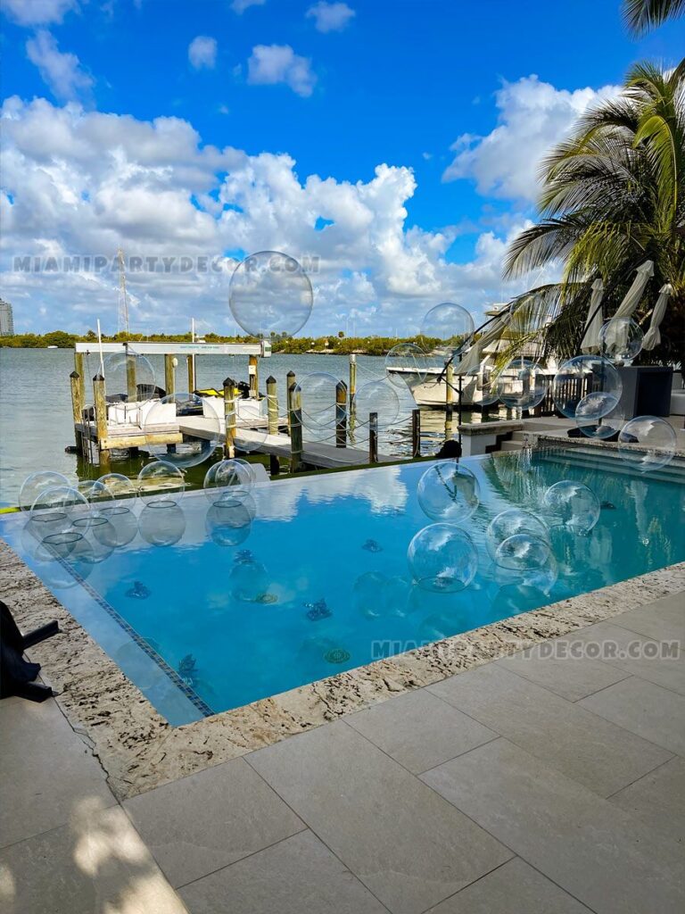 Pool Balloons With Bubbles for Miami Parties image 2