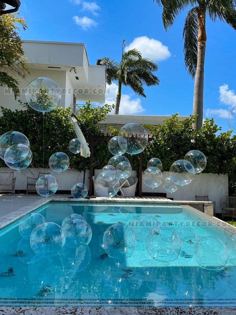 Pool Balloons With Bubbles for Miami Parties image 3