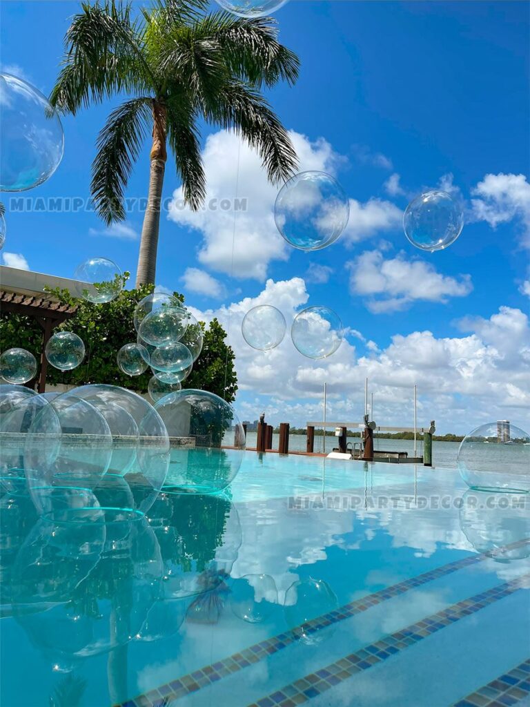 Pool Balloons With Bubbles for Miami Parties image 4