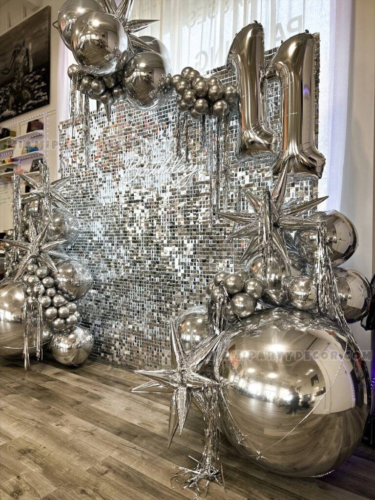 Shimmer Wall Backdrop in Miami for Birthday Events image 2