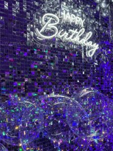 Shimmer Wall Backdrop in Miami for Birthday Events image 3