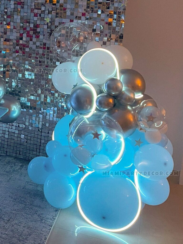Silver Shimmer Wall Backdrop in Miami for Events image 3
