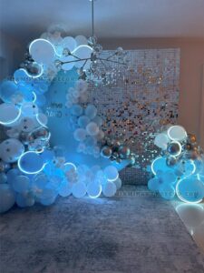 Silver Shimmer Wall Backdrop in Miami for Events image 4