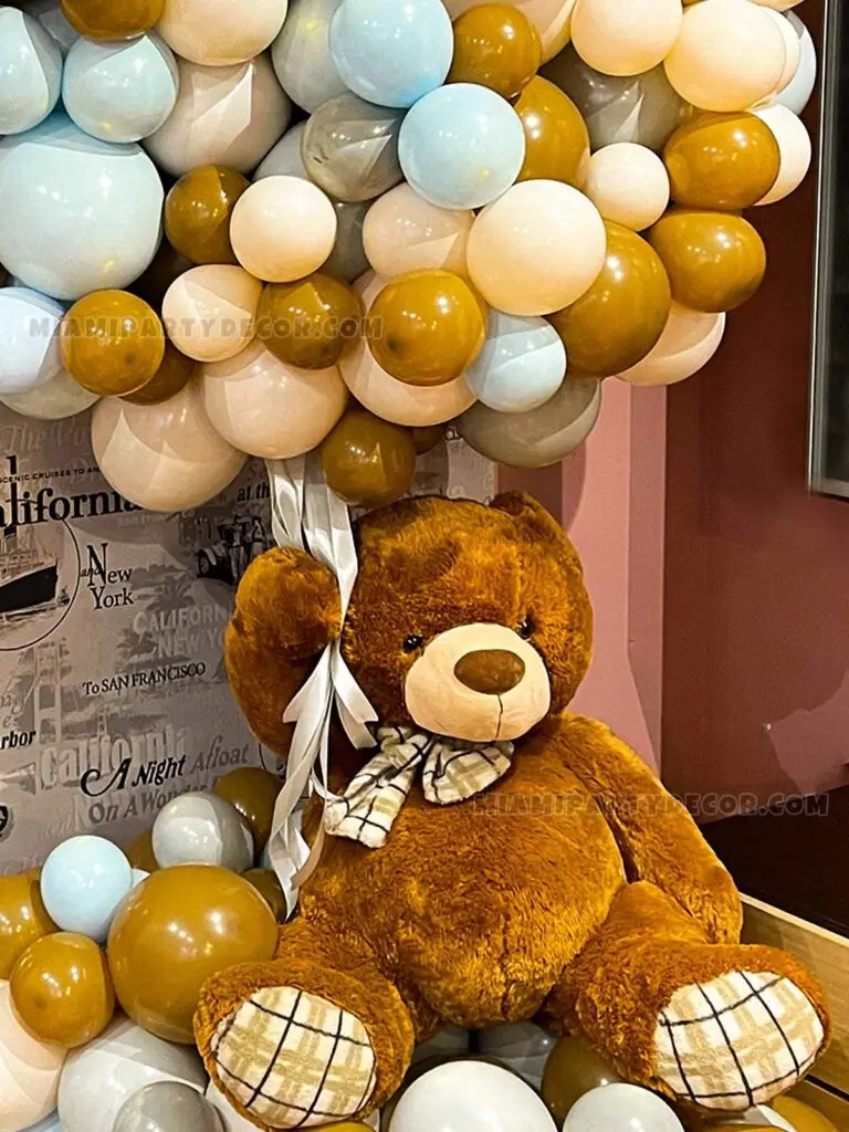 Floating Teddy Bear With Balloons in Miami image 2