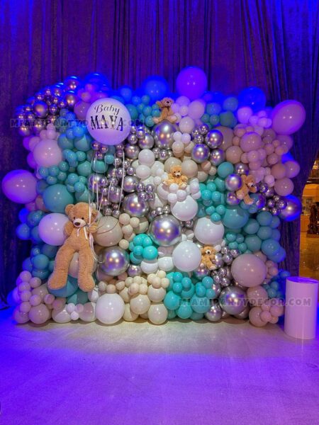 Teddy Bear Birthday Party Balloon Wall