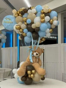 Balloons Teddy Bear Centerpiece for Baby Showers Miami image 1