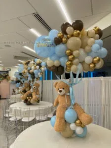 Balloons Teddy Bear Centerpiece for Baby Showers Miami image 2