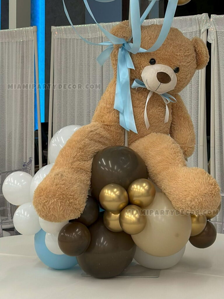 Balloons Teddy Bear Centerpiece for Baby Showers Miami image 3