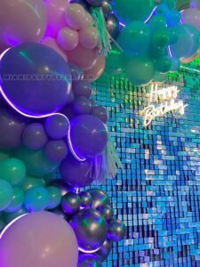 Unicorn Birthday Backdrop in Miami With Shimmer Wall image 2