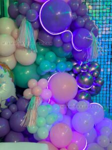 Unicorn Birthday Backdrop in Miami With Shimmer Wall image 5