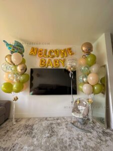 Welcome Baby Balloons Room Decoration in Miami image 1