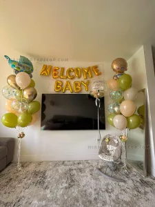 Welcome Baby Balloons Room Decoration in Miami image 1