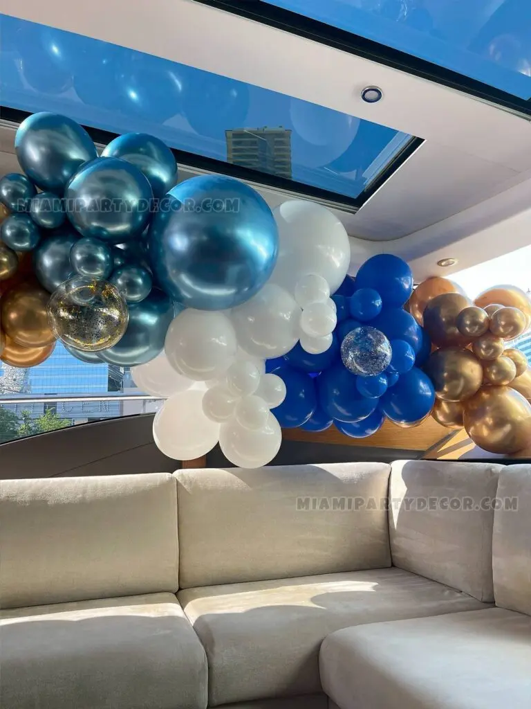 Boat Balloon Decoration for Miami Yacht Parties image 3