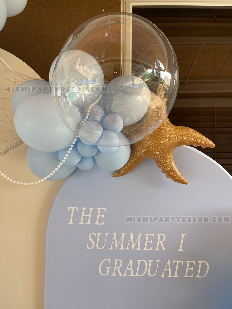 Under the Sea Graduation Balloon Garland Backdrop gallery image 6