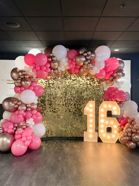 Sweet 16 Balloon Arch